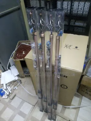 Brown 2m Single and Double Curtain Rods