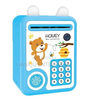 Blue Battery Powered Piggy Bank
