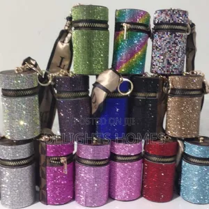 Diamond-Encrusted Lipstick Bag