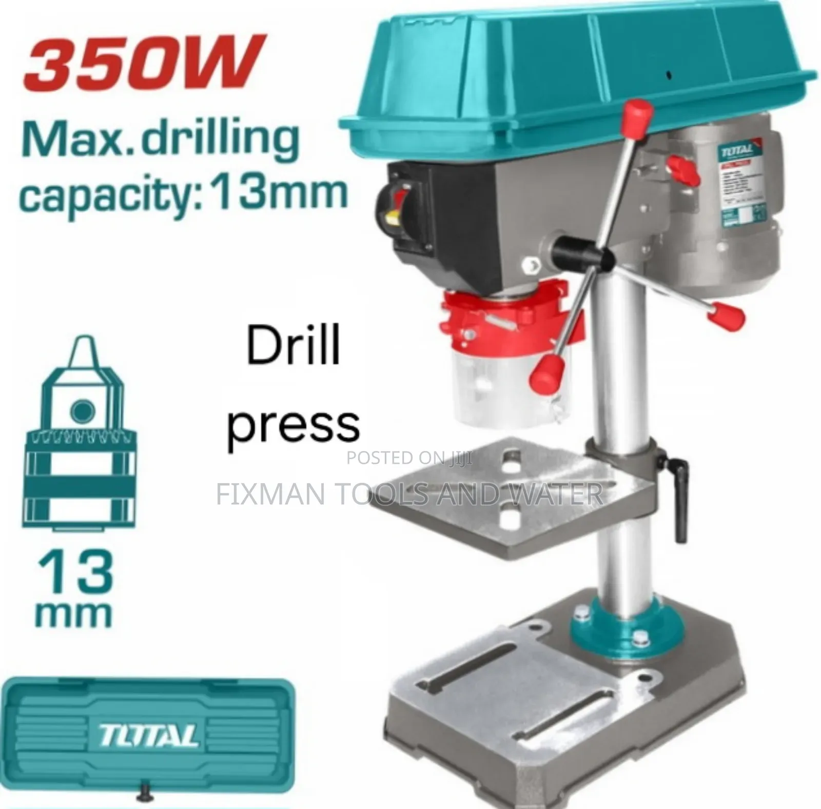 Powerful Total Drill Press 350 Watts + 13mm Chuck