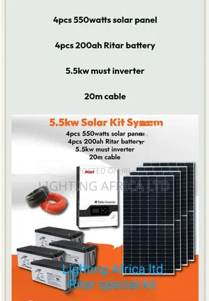 5.5kva Ritar Off-Grid Solar Kit Complete
