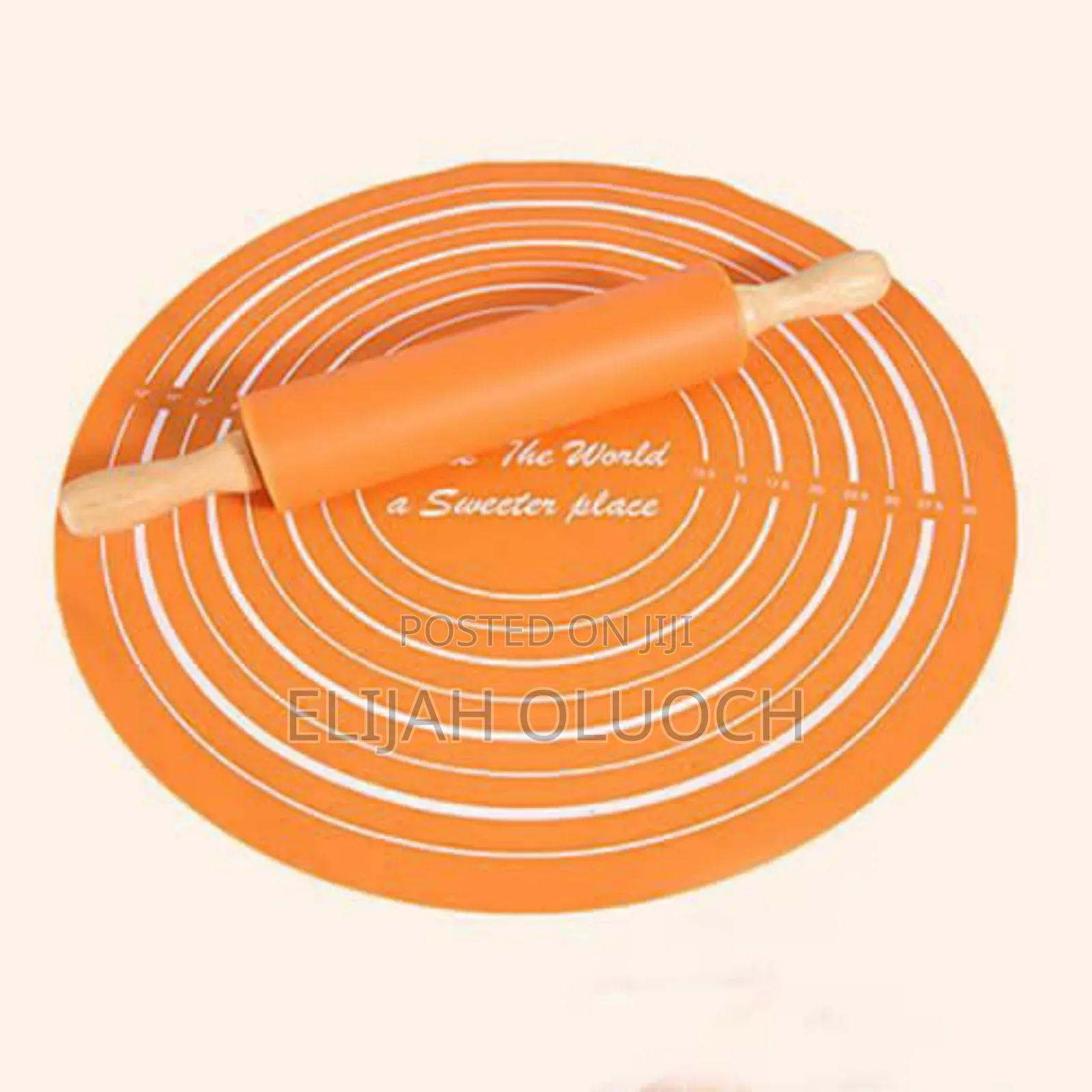 Silicone Baking Mat With Rolling Pin Set
