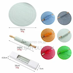 Silicone Baking Mat With Rolling Pin Set