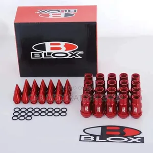 Blox 20pcs Red Bullets Designed Rim Lock Nuts