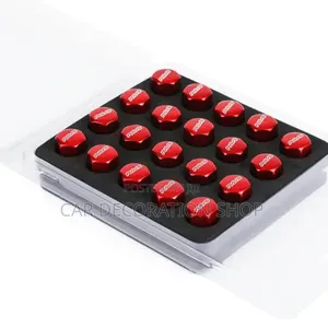 20pcs Red Flat Rim Lock Nuts