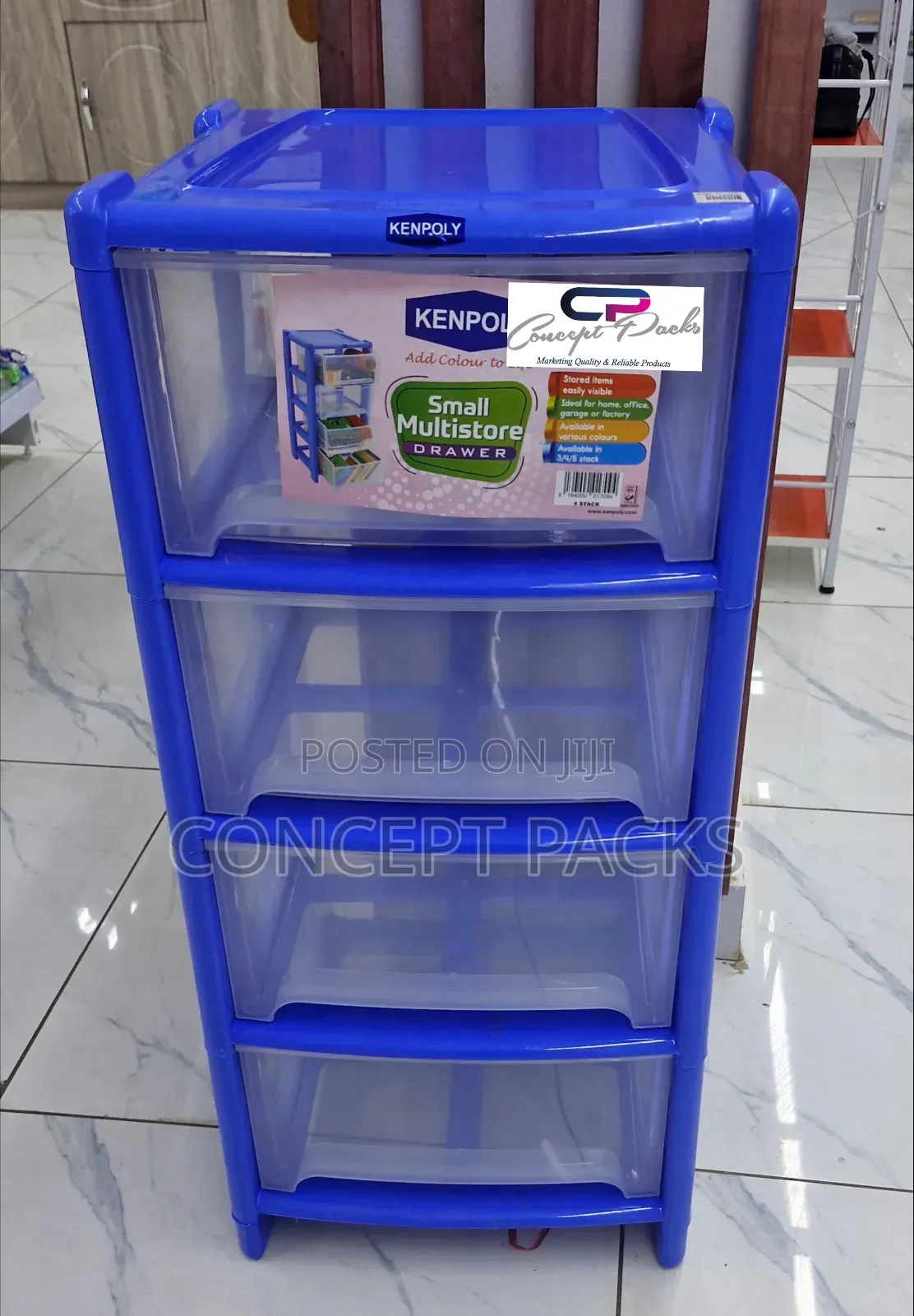 Kenpoly 4 Stack Drawer Blue