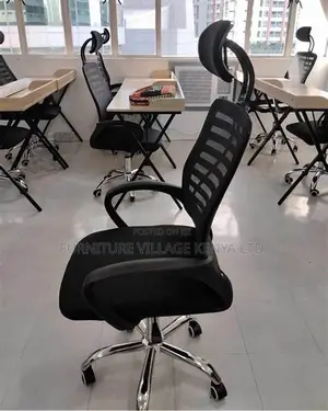 Office Chair:Sleek Mesh Office Chair With Comfort Headrest