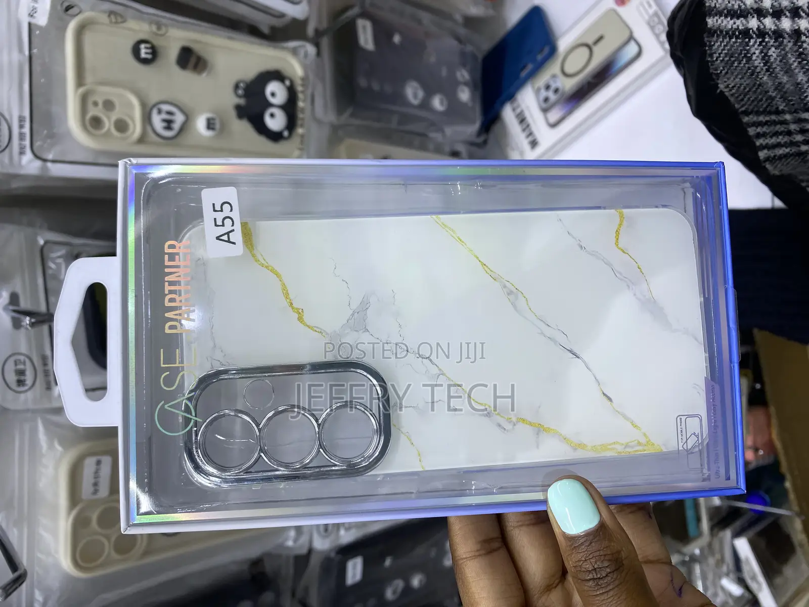 Poseidon Samsung Galaxy A55 Sparkle Marble Silicone Case