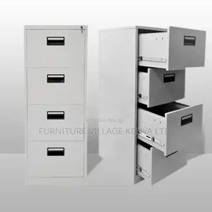 Cabinets:Heavy-Duty Metal Office 4-Drawer Filling Unit