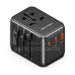 Vention 3-Port Usb (C + a + A) Universal Travel Adapter 20w