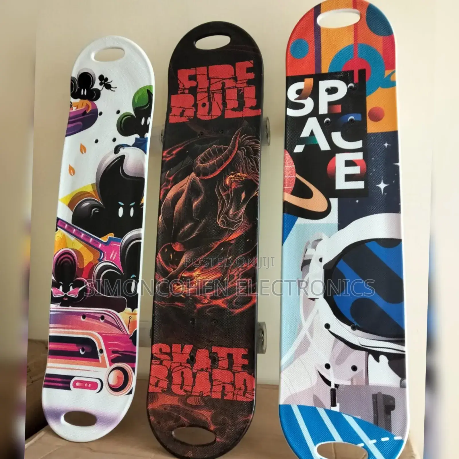 Skate Board With Rubber Wheels
