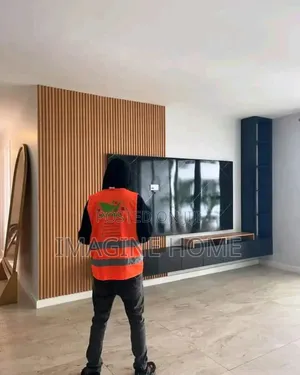 Brown P.V.C Fluted Panels