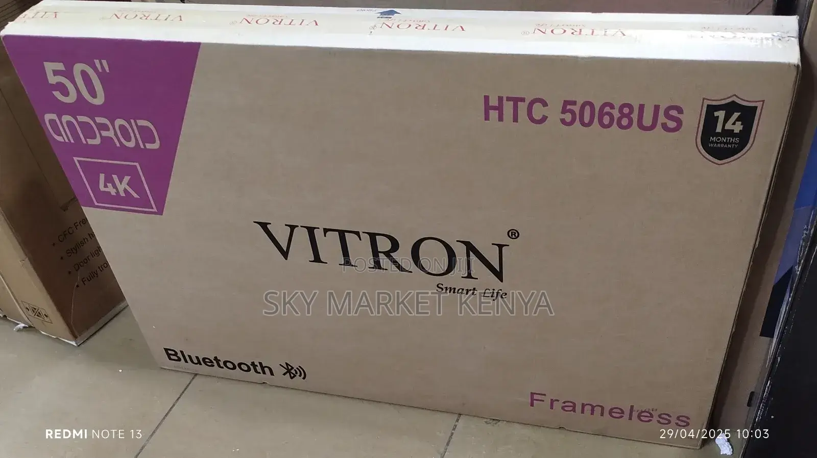 Vitron 50 Inch Android Frameless Tv