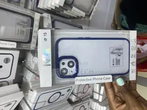 Luxurykase Crystal Transparent iPhone 15 Case -Blue