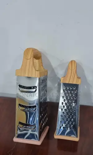 4-Sided Stainless Steel Box Grater Set With Wooden Handles