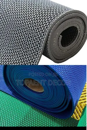 Blue and Grey Step With Confidence Non Slip Perforated Mats
