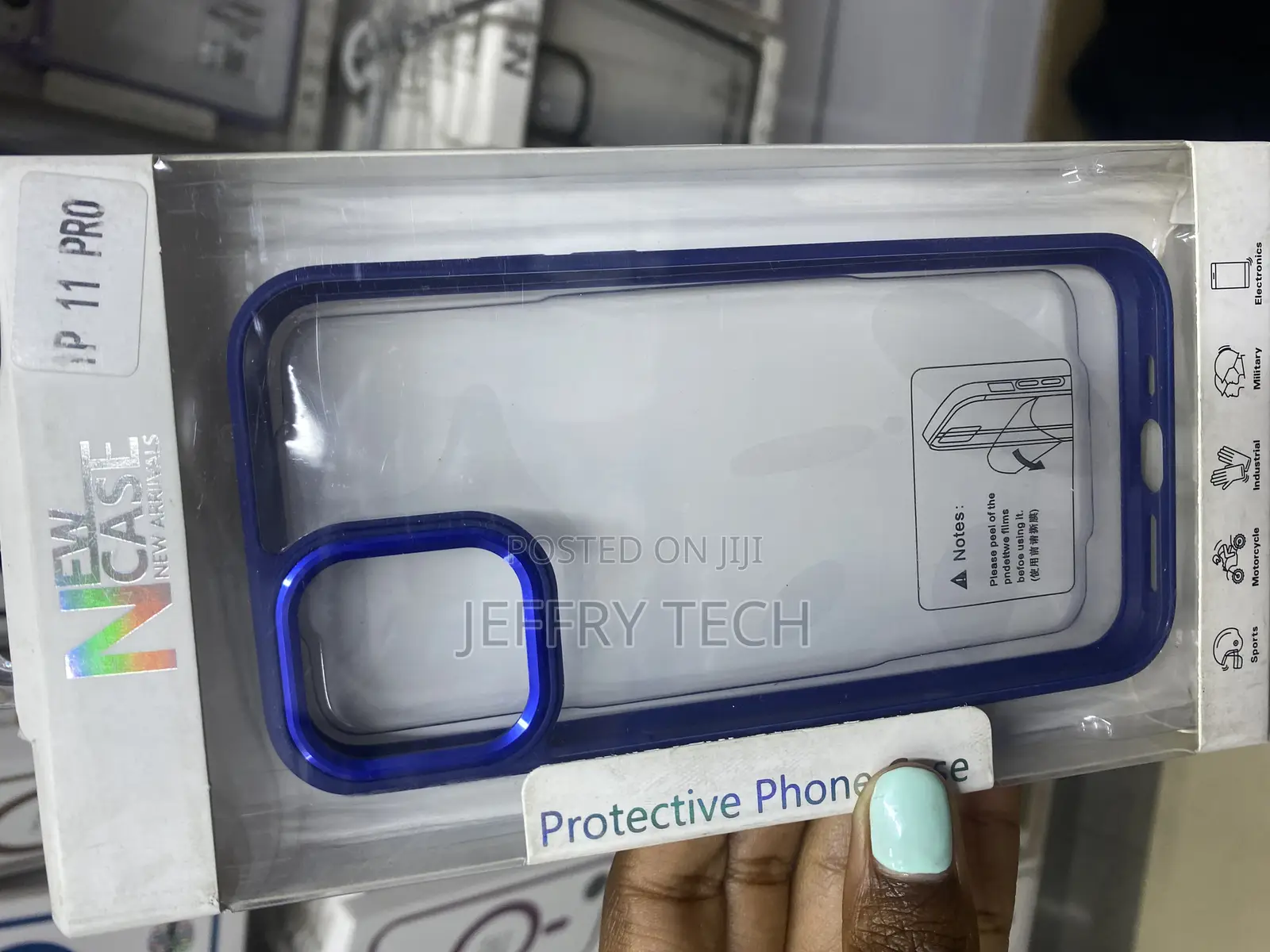 Sonix iPhone 11 Pro New Skin Camera Ring Clear Case-Blue