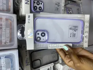 Canshn iPhone 12 Pro New Skin Camera Ring Clear Case-Purple