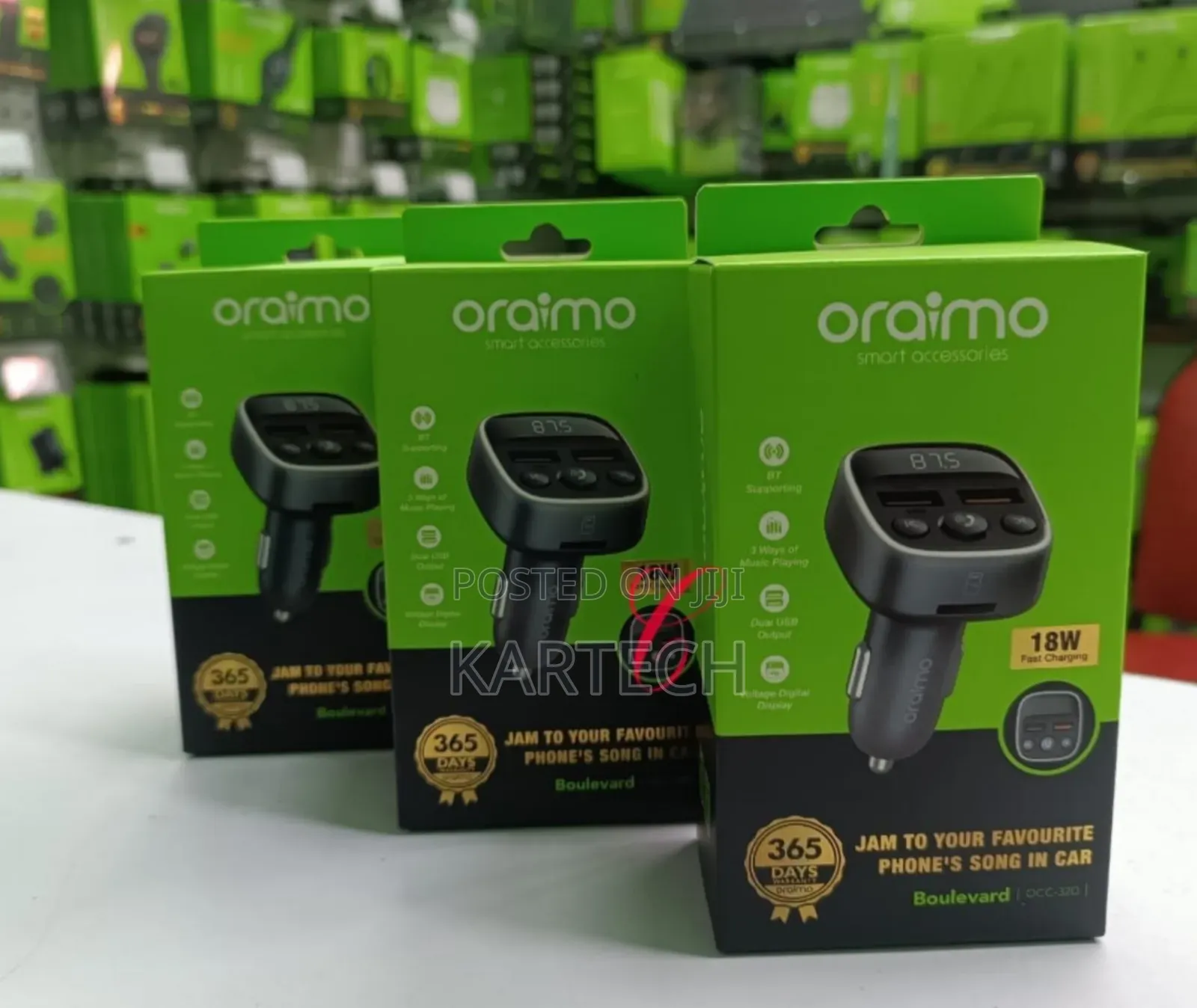Oraimo Boulevard Occ-32d Car Modulator 18w Fast Charging