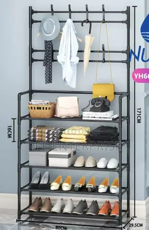 All-in-1 Shoe Rack/Coat Rack/Cap Scarf Bag Cloths Hanger