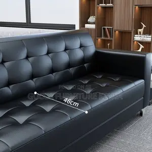 Sofas: 5-Seater Contemporary Hydrophobic Pu Leather Sofa
