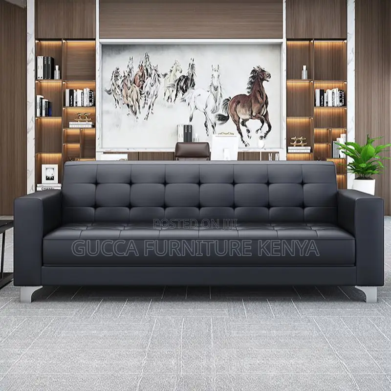 Sofas: 5-Seater Contemporary Hydrophobic Pu Leather Sofa