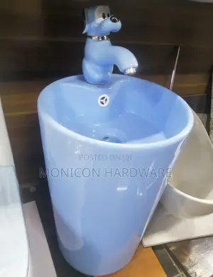 Pedestal Sink (Cartoon Themed) Blue