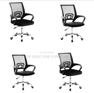 Comfy Adjustable Black Mesh Office Chair Jd2ij