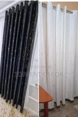 Black and White Velvet Window Bright and Clean Curtains