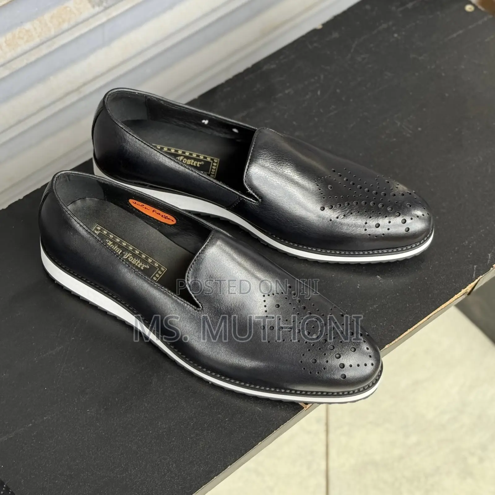 John Foster Laceless Leathercasuals Size 39-46