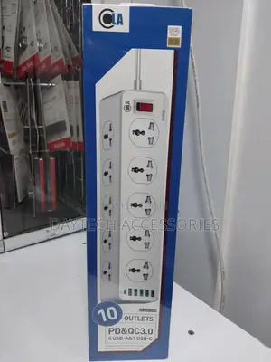 Power Strip Extension With Type C Usb Ports 10 Power Sockets