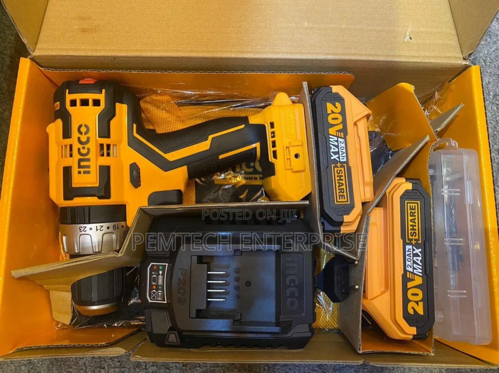 20v Brushless Hammer Drill (2.0- 13mm) Ingco