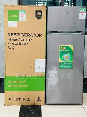 Syinix 210ltrs Double Fridge.
 Inbuilt Fridge Guard