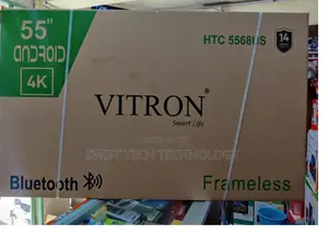 Vitron 55 Inches Smart Android Frameless Tv With Bluetooth.
