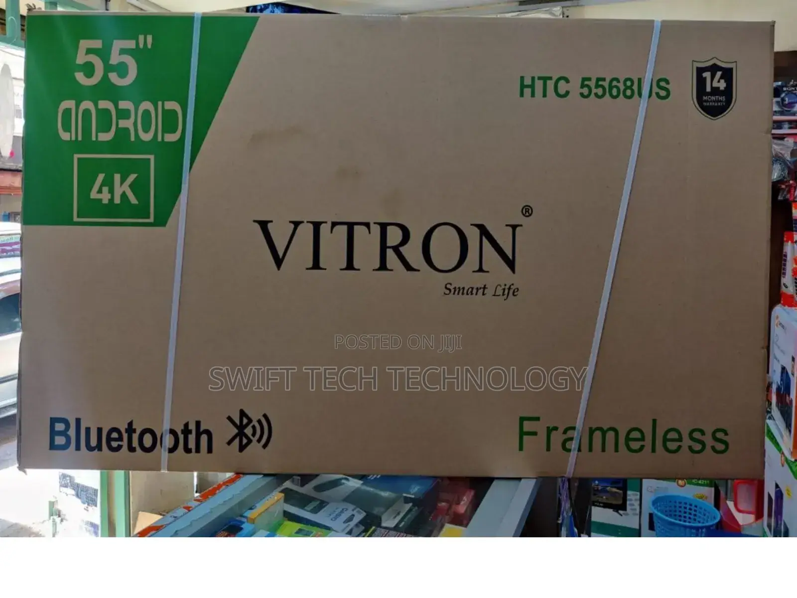 Vitron 55 Inches Smart Android Frameless Tv With Bluetooth.