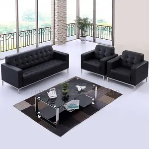 Sofa:Modern 5-Person Office Sofa Set With Durable Steel Base