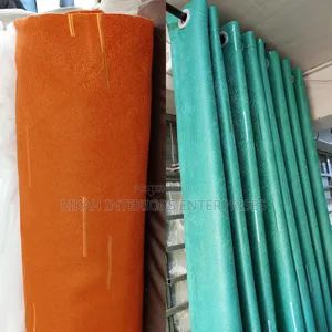 Orange and Turquoise Curtains