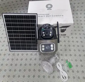 <>Dual Lens 2mp V380 Pro 4g Solar PTZ Outdoor Camera