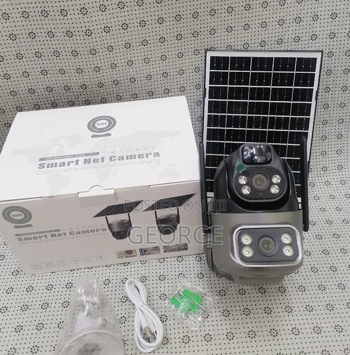 Restocked Dual Lens 2mp V380 Pro 4g Solar PTZ Camera