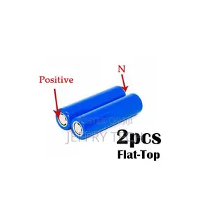 2pcs 18650 Rechargeable Batteries 3.7v Flat Top Battery