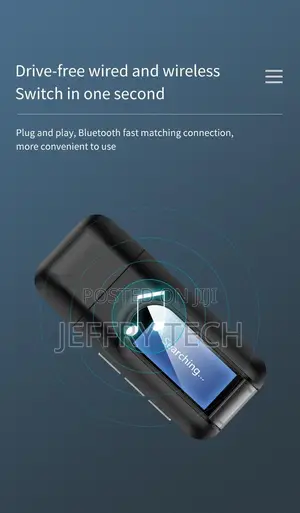 Bluetooth 5.0 Transmitter Receiver With LCD Display Screen