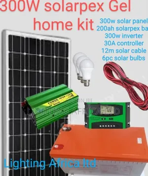 300w Solarpex Home Solar Kit + Free 6 Dc Bulbs
