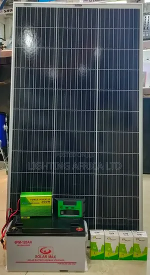 200w Solar - 120ah Gel Battery - 300w Inverter - 20a Controller + Bulb
