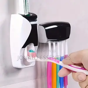 Automatic Toothpaste Dispenser With Toothbrush Holder Set