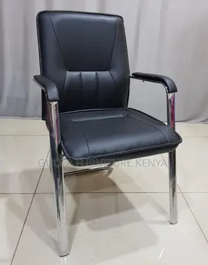 Office Chair: Simple Leather Reception Chair for Guest