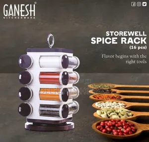 Ganesh Revolving Spice Rack 16pc Jar-B