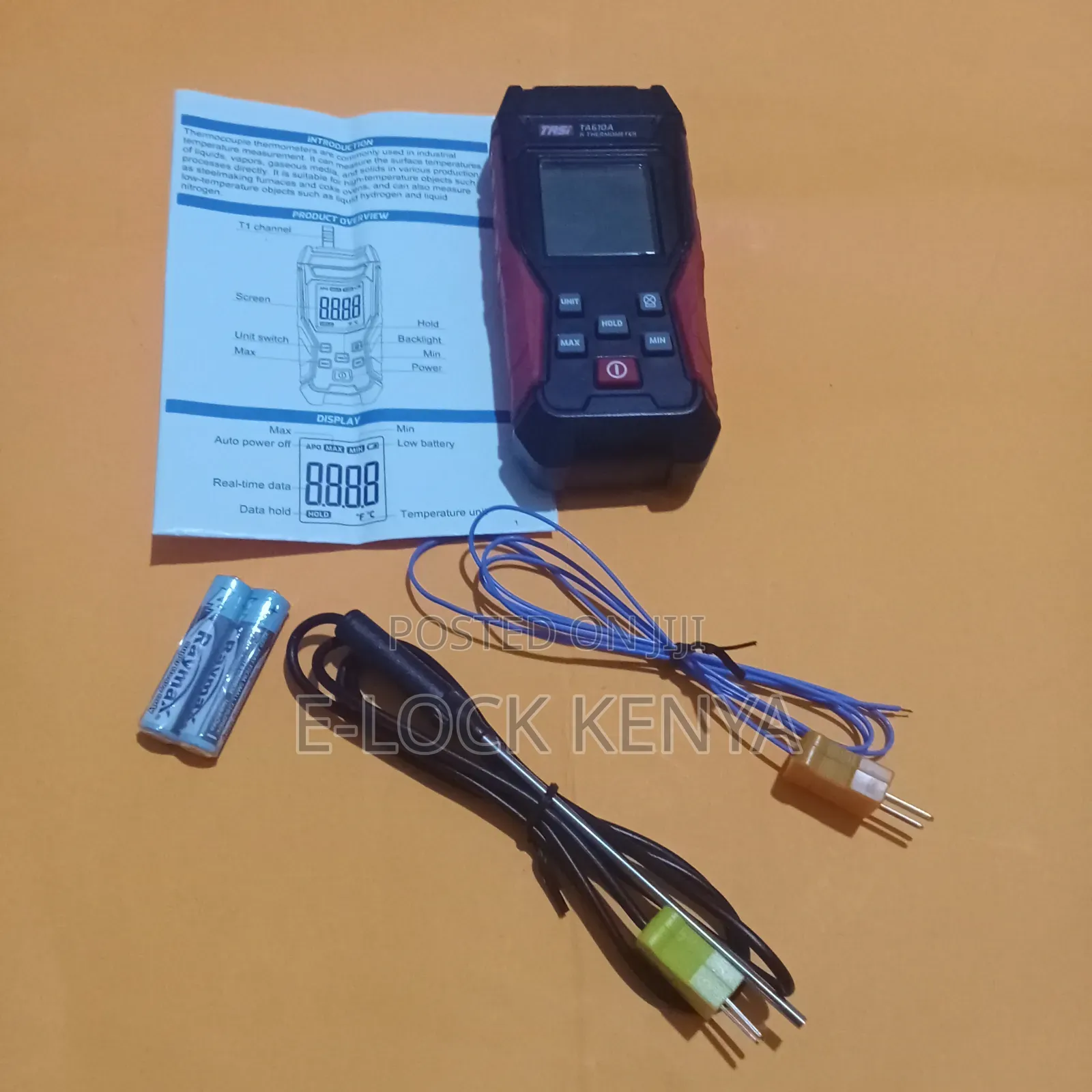 Gas/Liquid Temperature Testing Thermocouple Thermometer