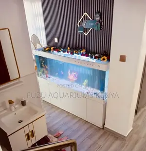 Premium Fish Tank With Built-in Cabinet Stand