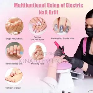 Electric Nail File and Drill Machine With 5 Drill Bits Set