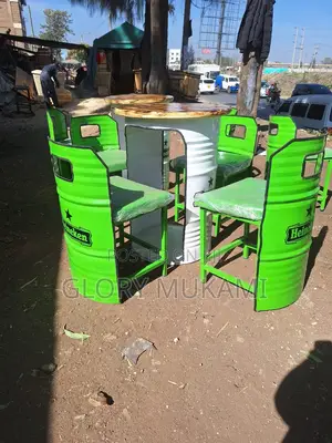 Classic Metallic Bar Set Chairs